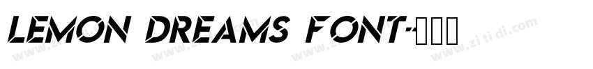 Lemon Dreams font字体转换